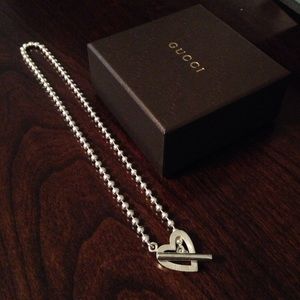 Gucci toggle heart necklace, bracelet & coach bag