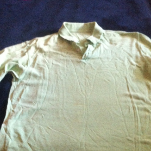 A light green polo shirt