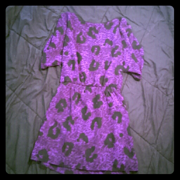 Jessica Simpson Dresses & Skirts - Jessica Simpson purple leopard  tunic dress