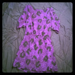 Jessica Simpson purple leopard  tunic dress