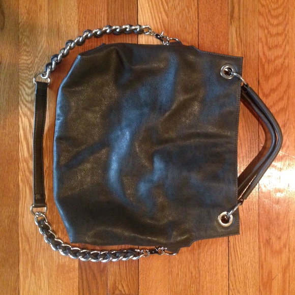 Shiraleah Natalie small fold over tote in grey