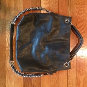 Shiraleah Natalie small fold over tote in grey