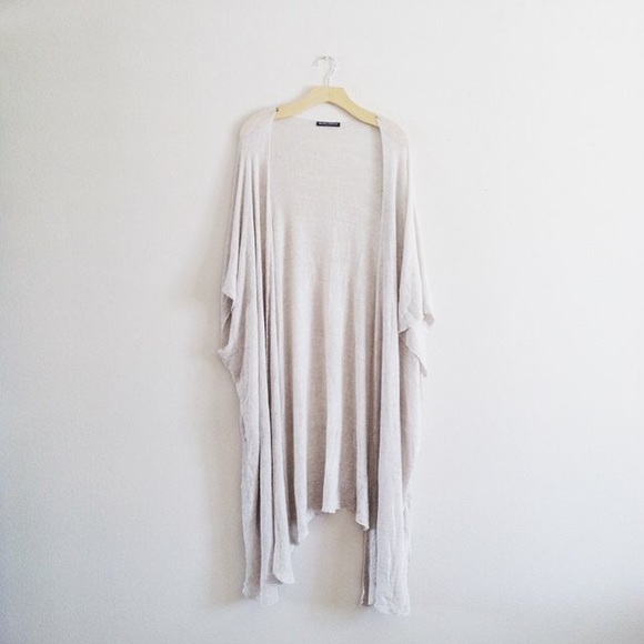 Brandy Melville Outerwear - Rare Brandy Melville Oatmeal Long Kimono