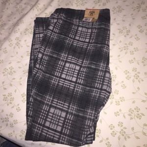 Grey & Red Plaid Leggings Bundle
