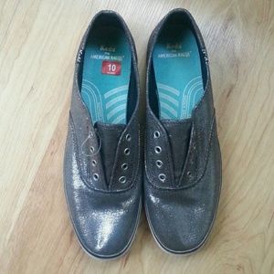 Gray Metallic Keds Sneakers