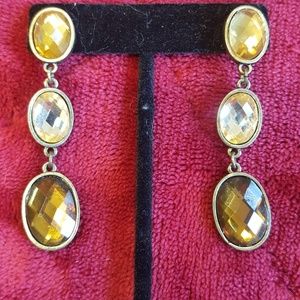 2 1/2 inch dangling rhinestone earrings