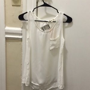 Pink Rose: White Tank