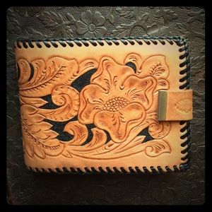 Leather tooled wallet