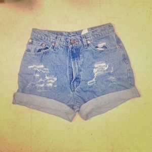 Ripped high-waisted Jordache shorts