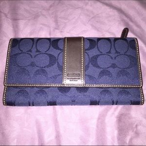 Never been used coach navy blue wallet