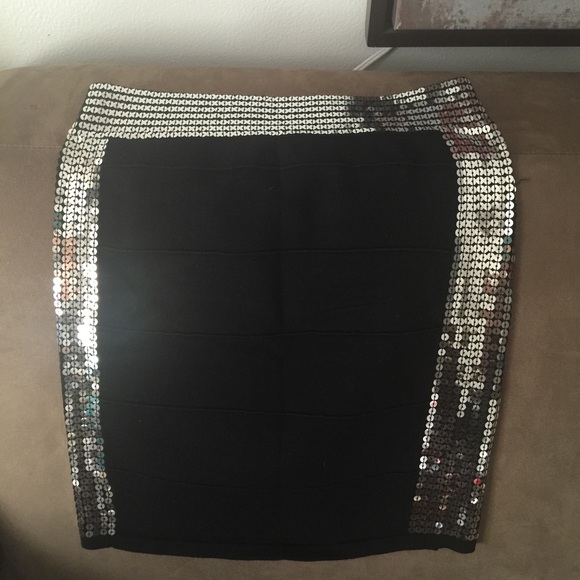 Black banded skirt