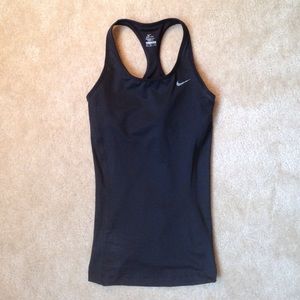Nike Dri-Fit Black Workout Tank with Shelf Bra