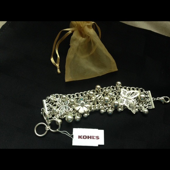 Butterfly floral bracelet