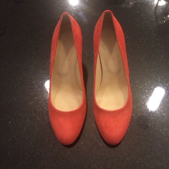 JCrew orange wedges