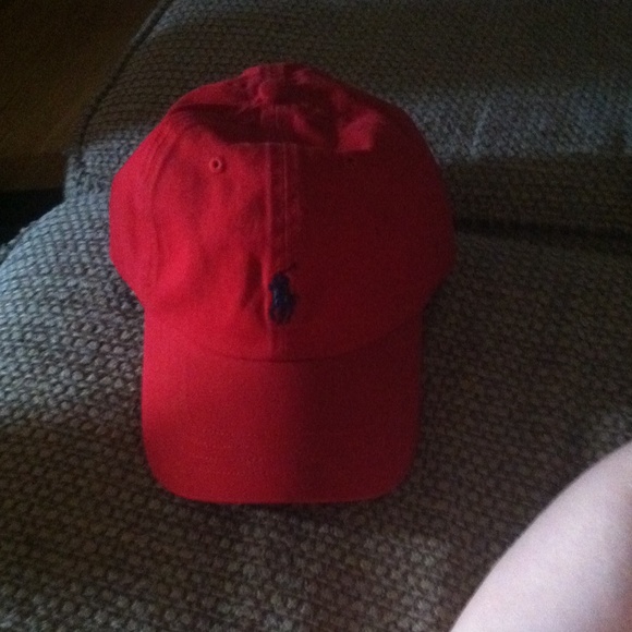 Polo hat. Red with a tiny bit blue