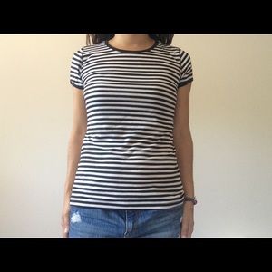 Black and white striped Tee