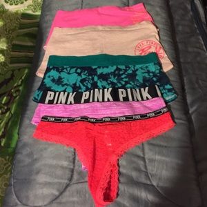 Victoria's Secret PINK Panties 5 Pairs! NWOT - M