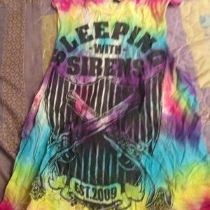 Customized tie dye Sleeping With Sirens tee