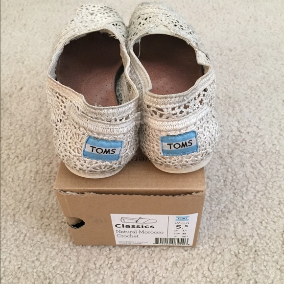 Price Negotiable!Cream Crotchet Toms!