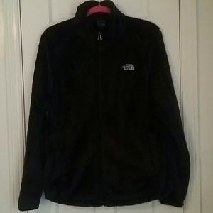 The North Face Black furry coat size XL nwot