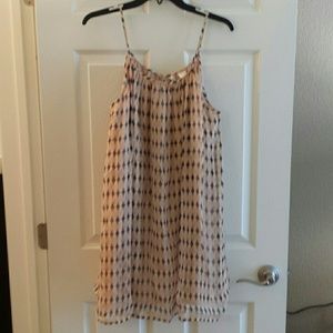 Laundry Geometric Print Chiffon Cami Dress -sz M