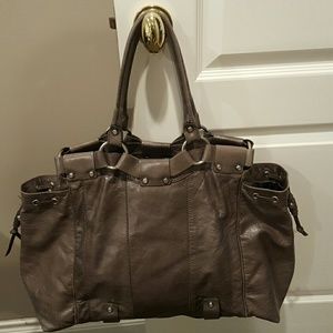 Large leather handbag