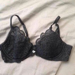 Blackheart Black Lace Demi Bra