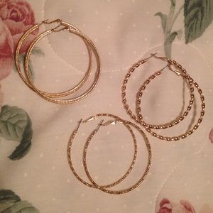 NWOT 3 Pair Forever 21 Hoop Earrings