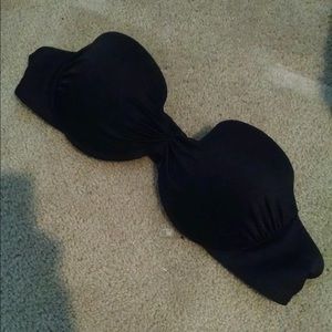 Victoria's Secret black bandeau bathing suit top