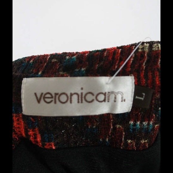 NWT VERONICAM CHEVRON ABSTRACT PRINT SKIRT SZ L - Picture 4 of 4