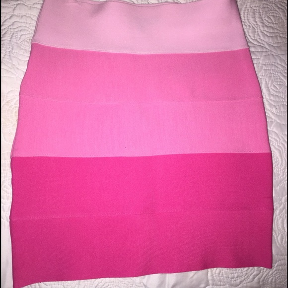 Wow Couture ombré pink bandage skirt Sz S