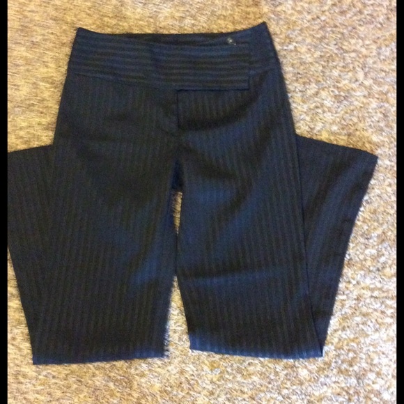 Black pinstripe slacks