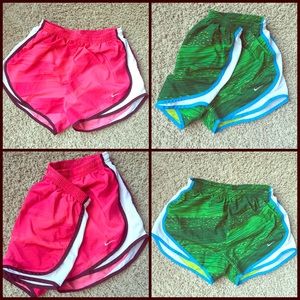 Pink & Green Nike Dri-Fit Running Shorts - BUNDLE!