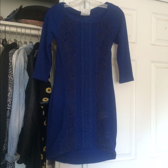 Beautiful Free People Royal Blue Dress