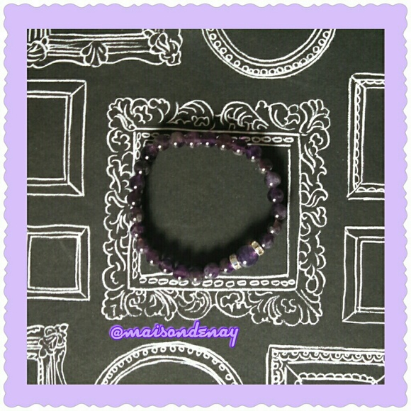 "Amethyst Allure" beaded bracelet