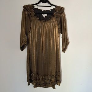 Gold Shift Dress