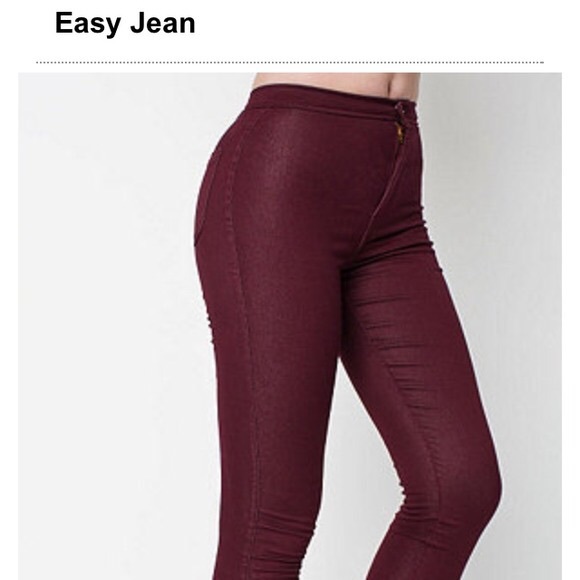 American Apparel Maroon/Wine Easy Jean