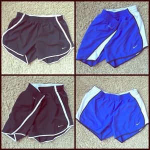 Black & Royal Blue Dri-Fit Nike Running Shorts