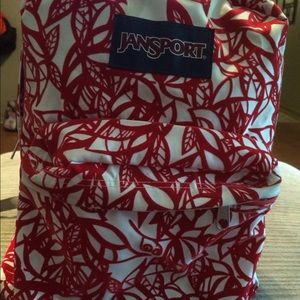 Jan sport red and white backpack