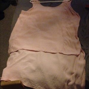 Dusty pink hi-low tank