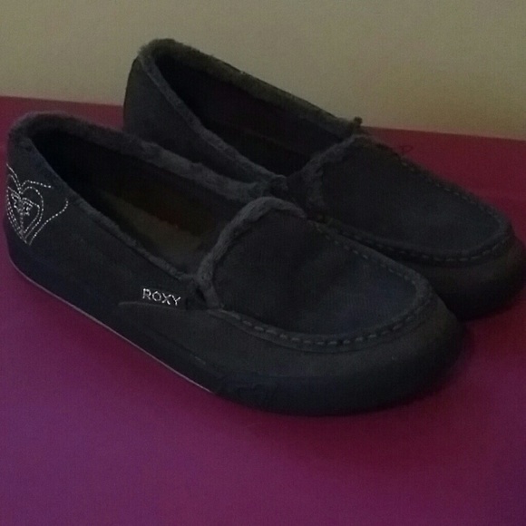 Gray roxy boat shoes. Size 9