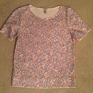 J Crew Sequin Top