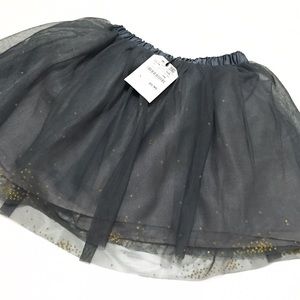 🚫SOLD Zara kids girls grey & gold tulle mini