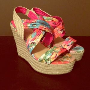 Gianni Bini Floral Wedges