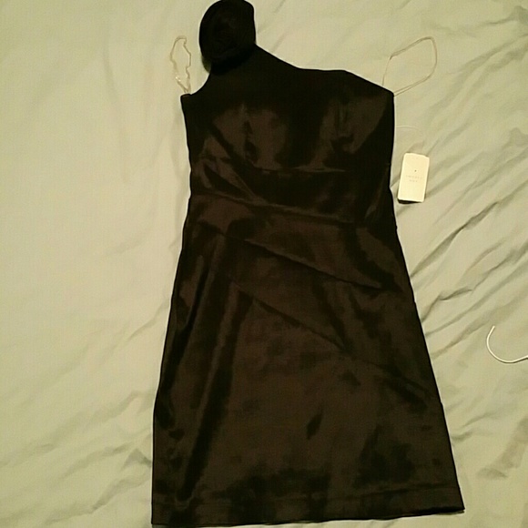 Black Dress with Flower