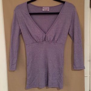 Micheal Stars purple v-neck shirt