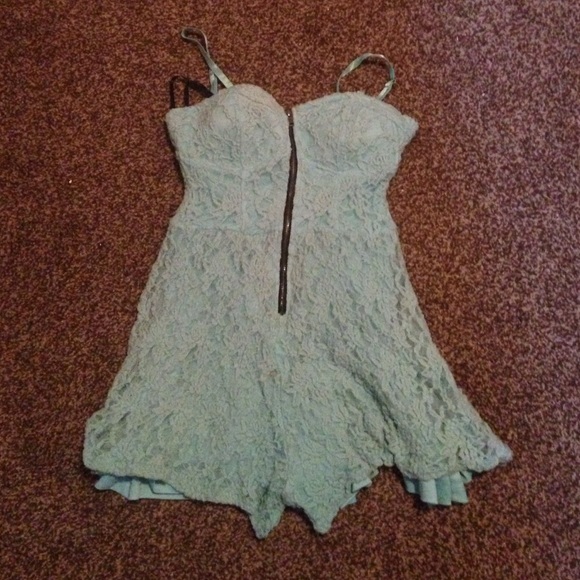 Lace romper with cupped top