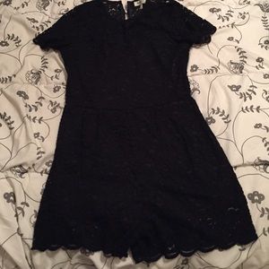 Black lace romper
