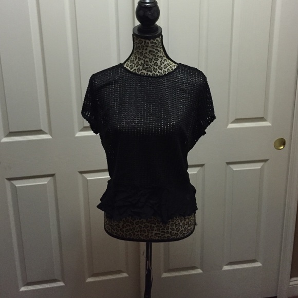 bebe black blouse