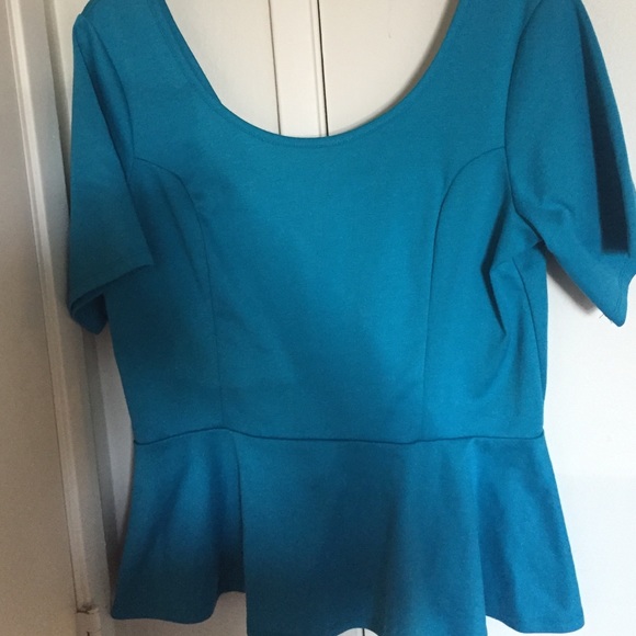 Blue Peplum